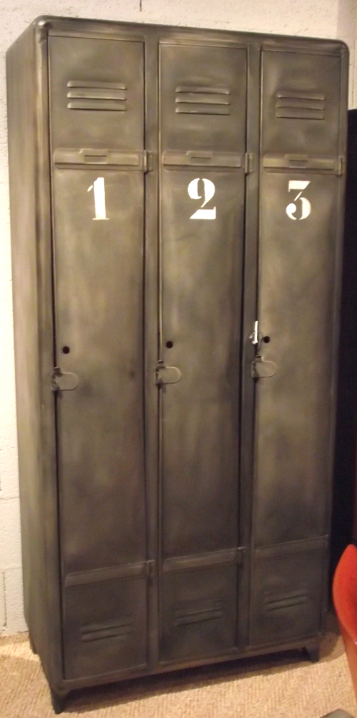 3 Vintage French Lockers